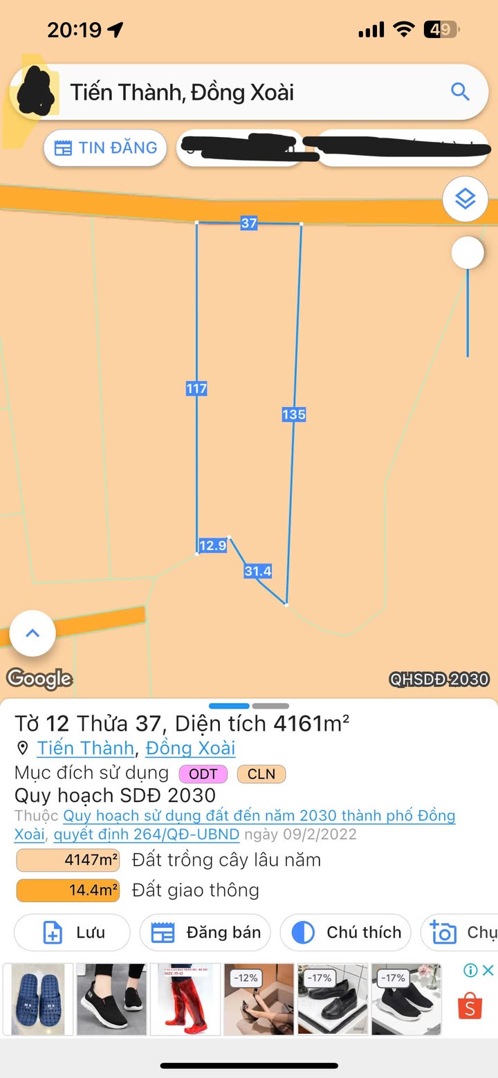 Đất nền 4 sào Bưng Trang - Tiến Thành, 1.600m² giá 5.5 tỷ - Đầu tư sinh lời ngay!