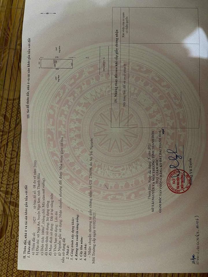 Đất nền xã Nga An - Thanh Hóa 100m² giá tốt - Pháp lý rõ ràng!