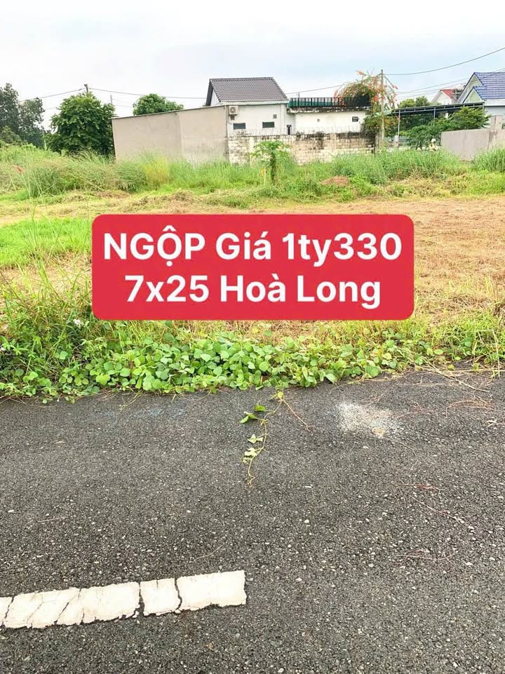Đất Hòa Long 175m² giá 1.3 tỷ - Mặt tiền đường nhựa, vị trí đắc địa!