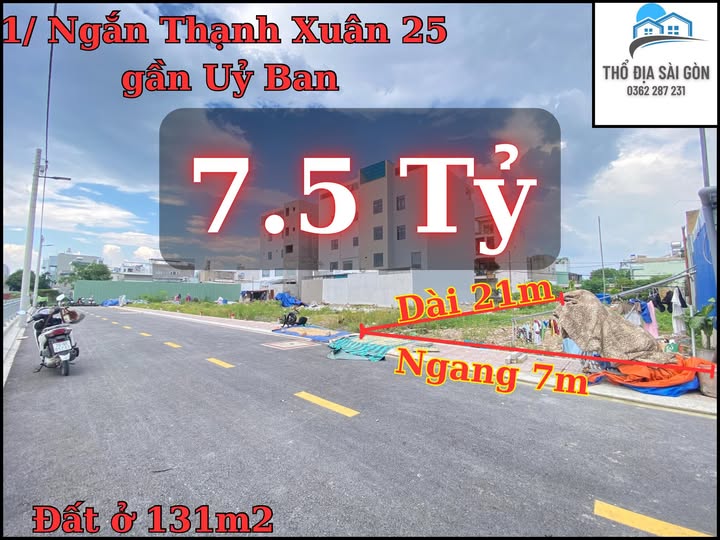 Đất nền Thạnh Xuân, 147m² giá 7.5 tỷ - Đầu tư sinh lời cao!