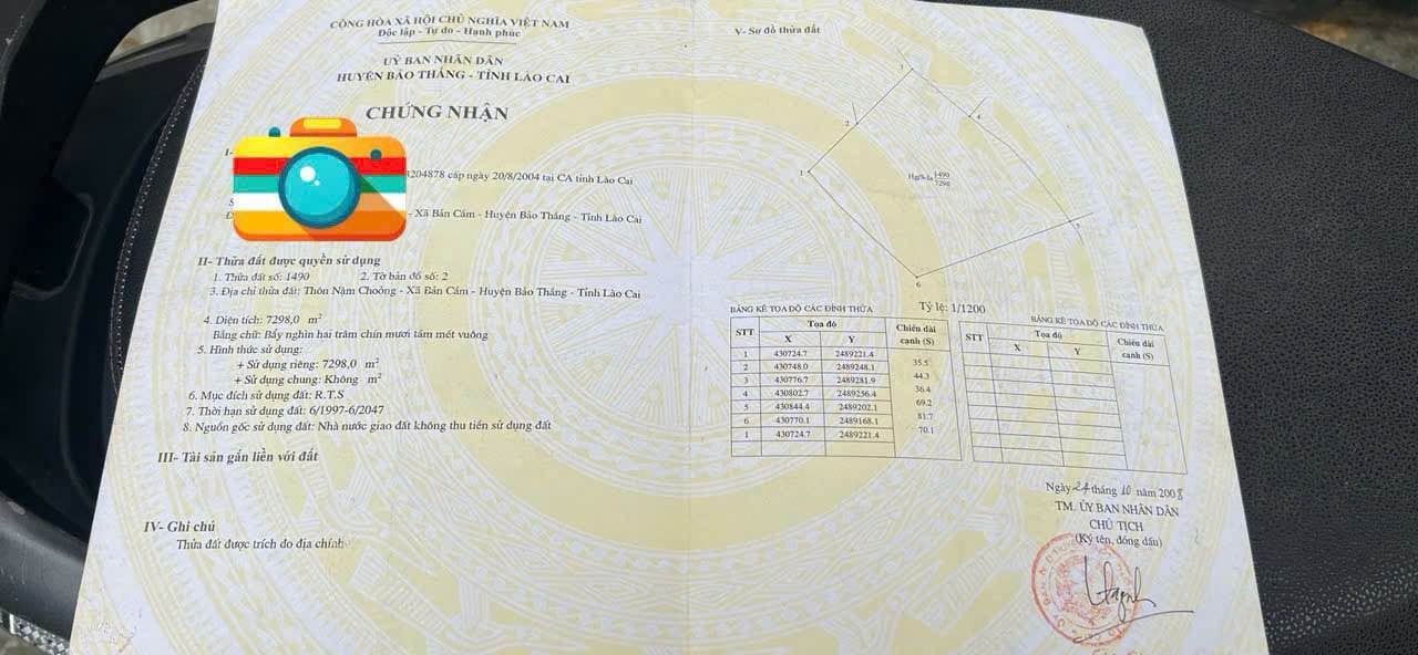 Đất Farm 7298m² tại xã Bản Cầm, Lào Cai giá 390 triệu - Cơ hội khởi nghiệp tuyệt vời!