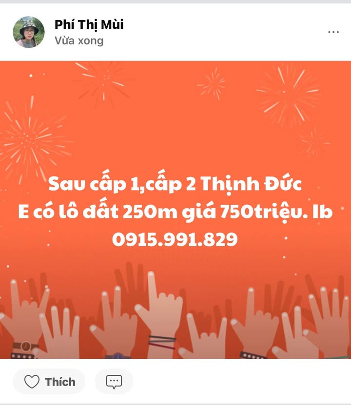 Đất nền Thịnh Đức, Thái Nguyên 250m² giá 750 triệu - Cơ hội đầu tư hấp dẫn!