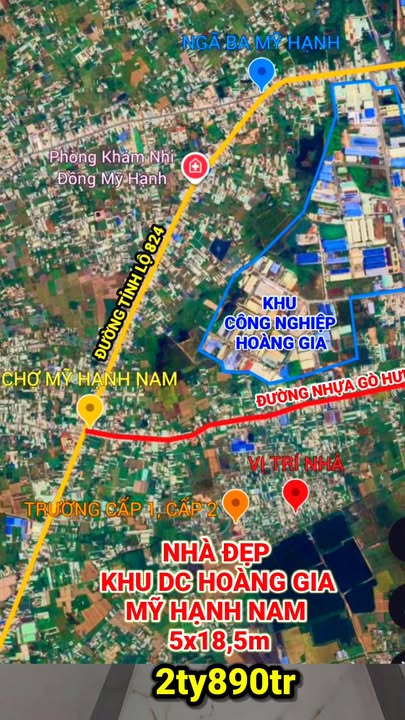 Nhà đẹp tại khu dân cư Trần Anh - Mỹ Hạnh Nam 92.5m² giá 2.89 tỷ - Sổ hồng riêng, hỗ trợ ngân hàng!