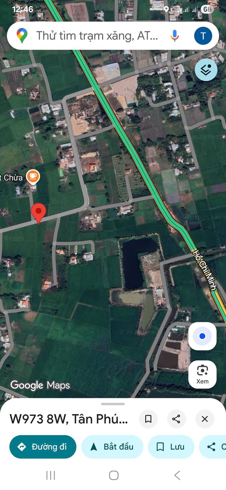 Đất thổ cư mặt tiền đường Gò Sao, xã Tân Phú, Long An - 300m² giá 1,3 tỷ - Đầu tư sinh lời!