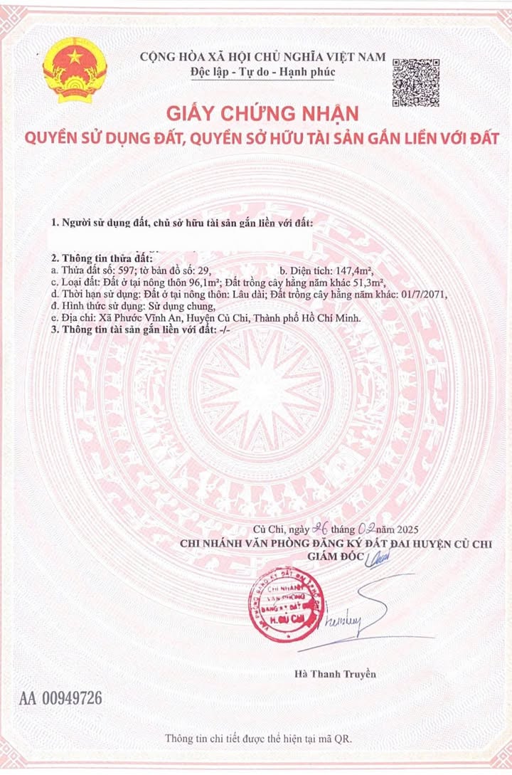 FrontHouse mặt tiền đường Trần Văn Chẩm, Củ Chi 147m² giá 3.17 tỷ - Đầu tư sinh lời hấp dẫn!