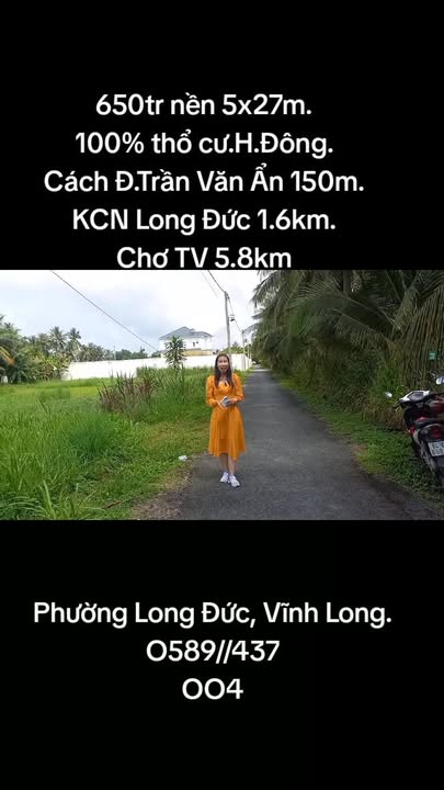 Đất nền 137m² Hẻm 59 Trần Văn Ẩn - Giá 650 triệu, Sổ đỏ chính chủ!