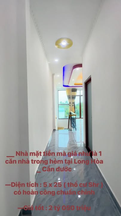 Nhà mặt tiền Long Hòa, Cần Đước 125m² giá 2.05 tỷ - Cơ hội vàng cho nhà đầu tư!