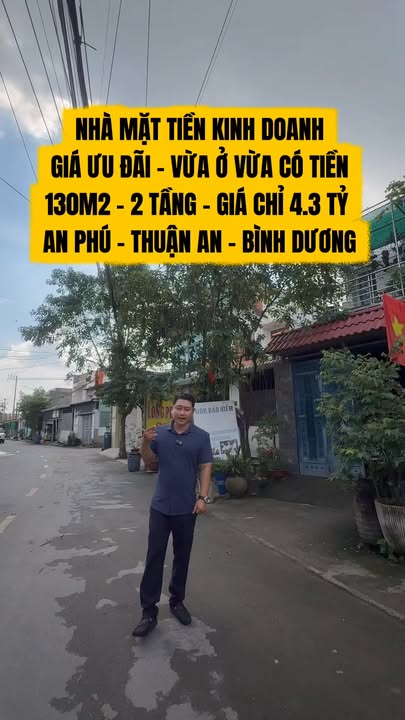 Nhà mặt tiền kinh doanh An Phú, Thuận An 130m² giá 4.3 tỷ - Cơ hội đầu tư tuyệt vời!