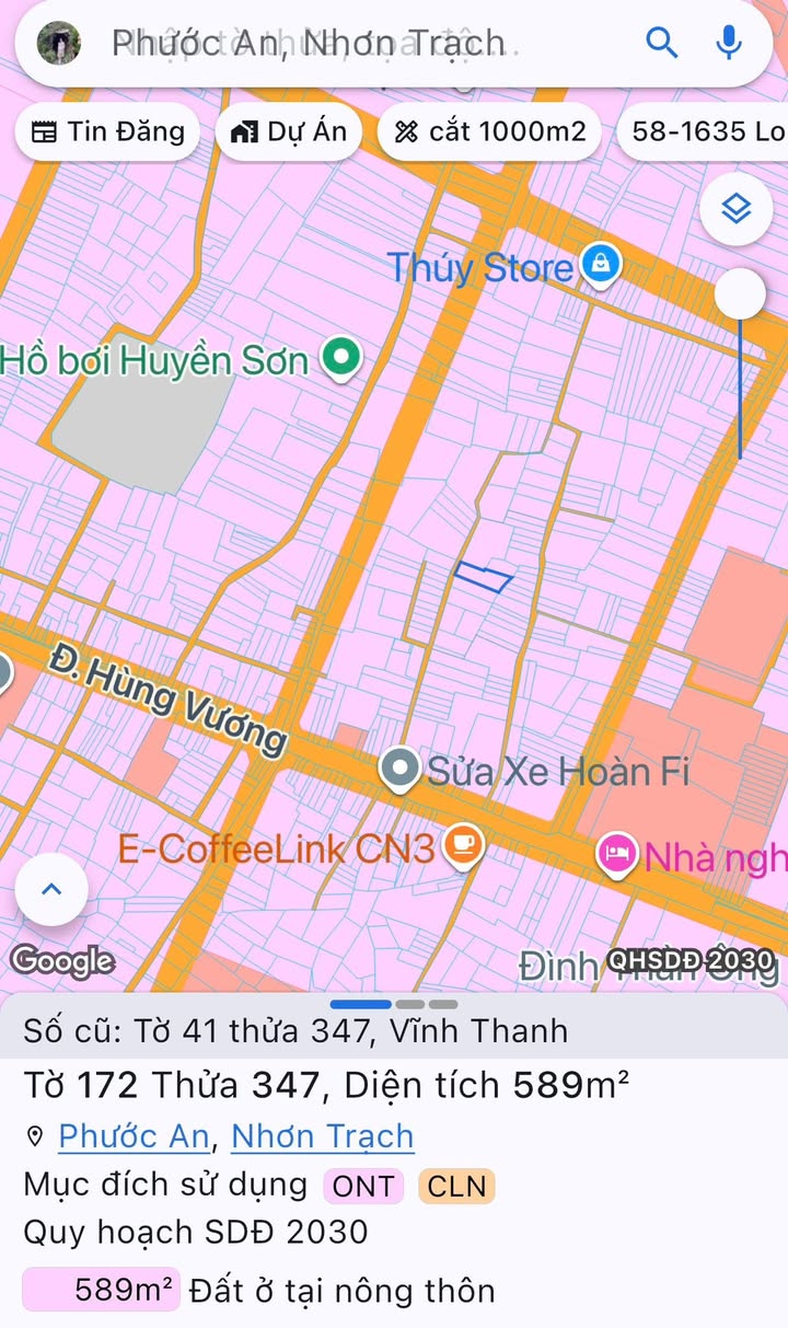 Đất nền Vĩnh Thanh, Nhơn Trạch 589m² giá 4 tỷ - Đầu tư sinh lời ngay!