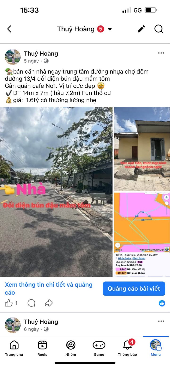 Nhà cấp 4 tại Định Quán, 98m² giá 1.5 tỷ - Vị trí kinh doanh thuận lợi!