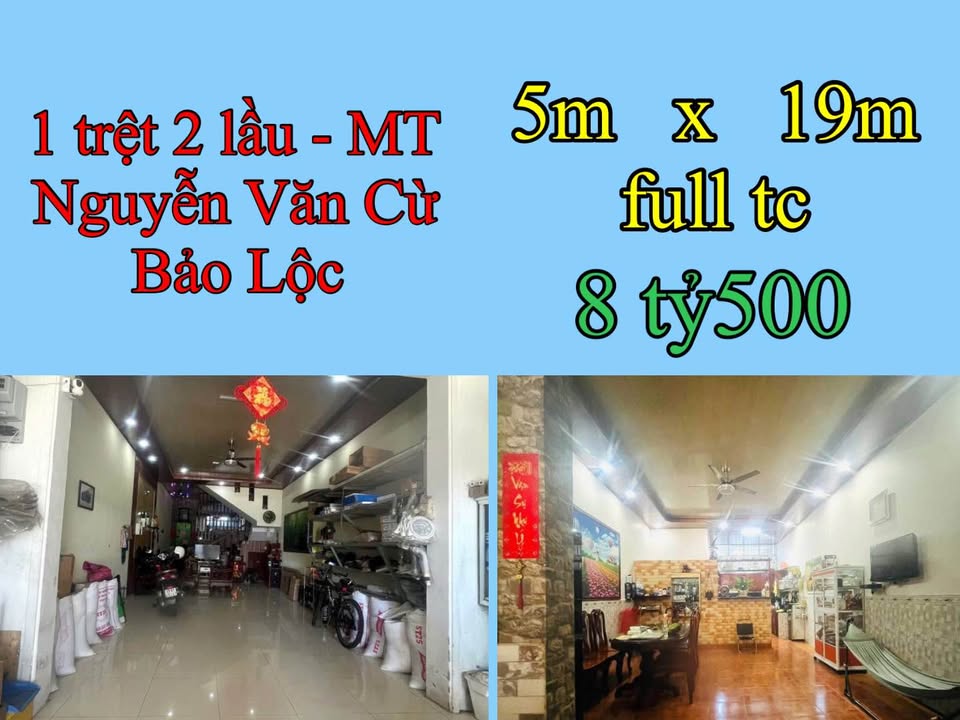 Nhà mặt tiền Nguyễn Văn Cừ, Bảo Lộc 95m² giá 8.5 tỷ - Kinh doanh sầm uất!