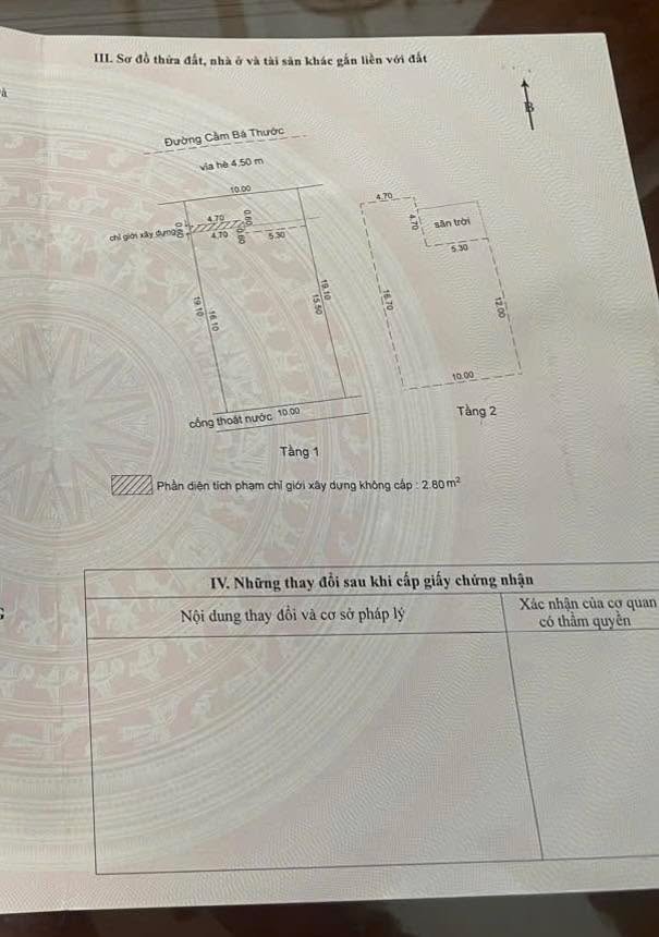 Bán đất kèm 2 nhà liền kề đường Cầm Bá Thước, Hòa Cường Bắc, 191m² - Cơ hội đầu tư tuyệt vời!