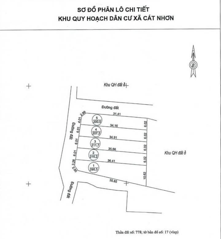 Đất nền liền kề Cát Nhơn 245m² giá tốt - Đầu tư sinh lời ngay!
