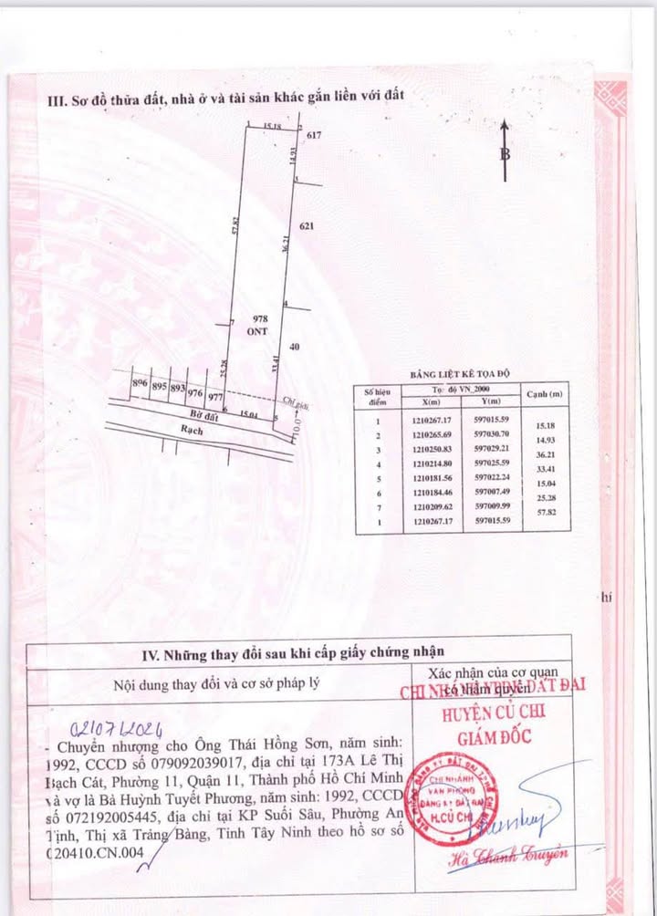 Đất thổ cư Củ Chi 1000m² giá 13 tỷ - Mặt tiền đường 165 rộng rãi