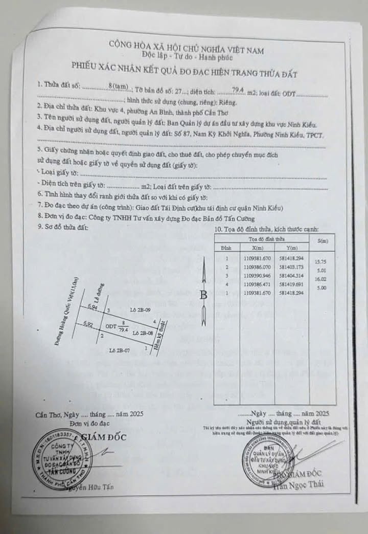 Đất nền mặt tiền Hoàng Quốc Việt, Ninh Kiều, 80m² giá 3.5 tỷ - Đầu tư sinh lời ngay!