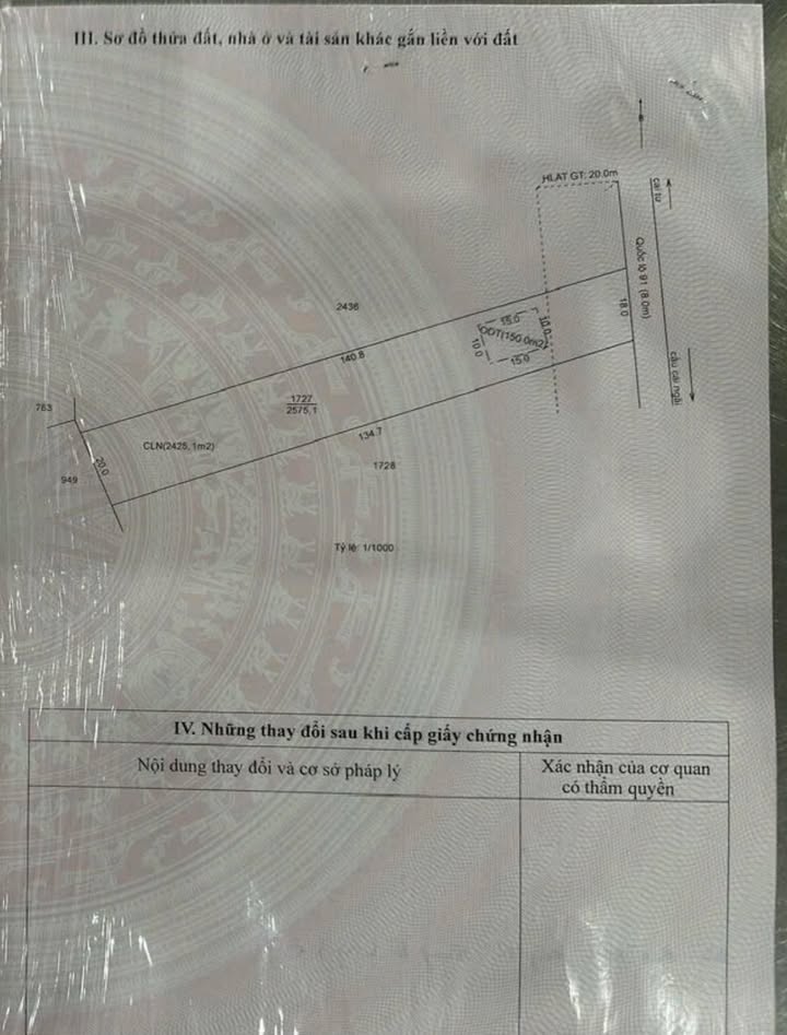 Đất mặt tiền Quốc lộ 91, Thốt Nốt, 2575m² - Cơ hội đầu tư tuyệt vời!