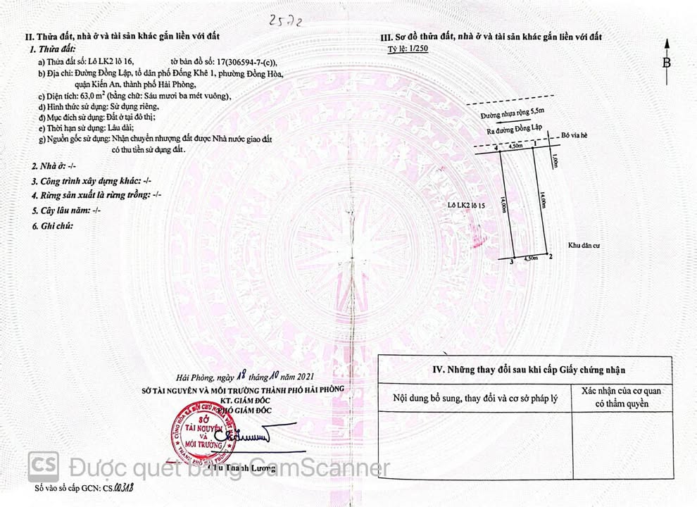 Đất nền góc Đồng Hoà Kiến An 63m² giá 3.2 tỷ - Đầu tư sinh lời ngay!