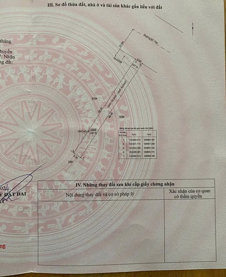 Đất mặt tiền ĐT744 Phú An, Bến Cát 350m² giá 3.55 tỷ - Cơ hội đầu tư tuyệt vời!