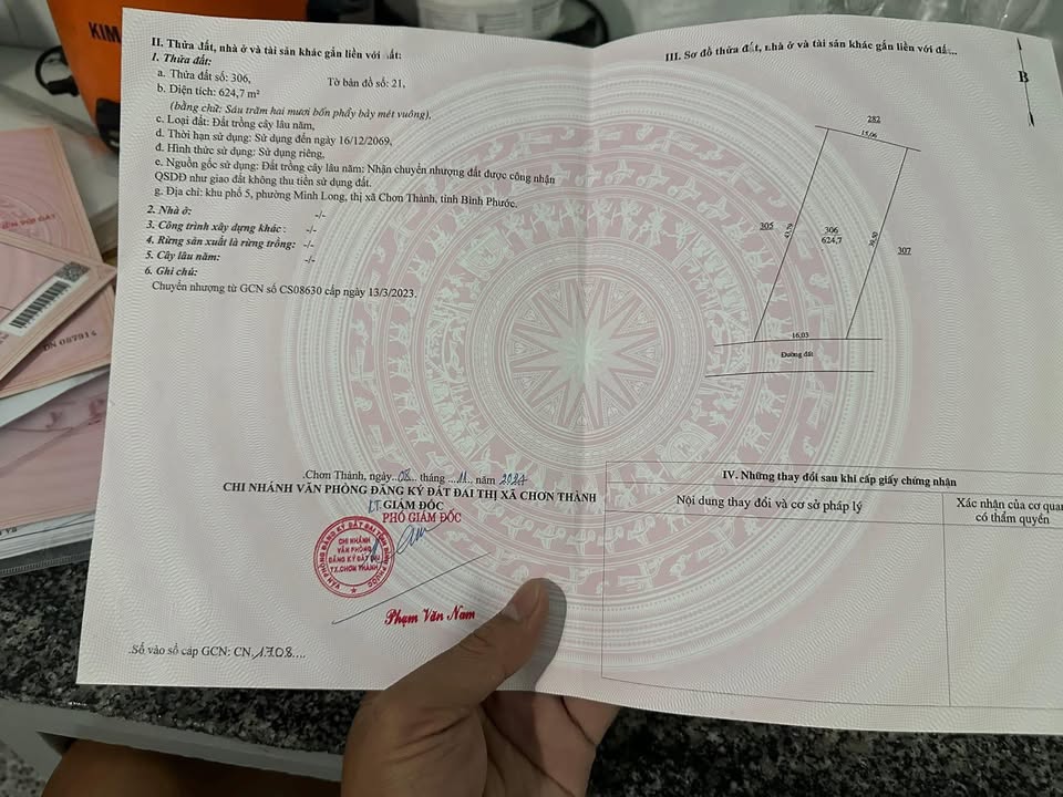 Đất nền 500m² mặt đường bê tông phường Minh Long, Chơn Thành - Giá chỉ 580 triệu!