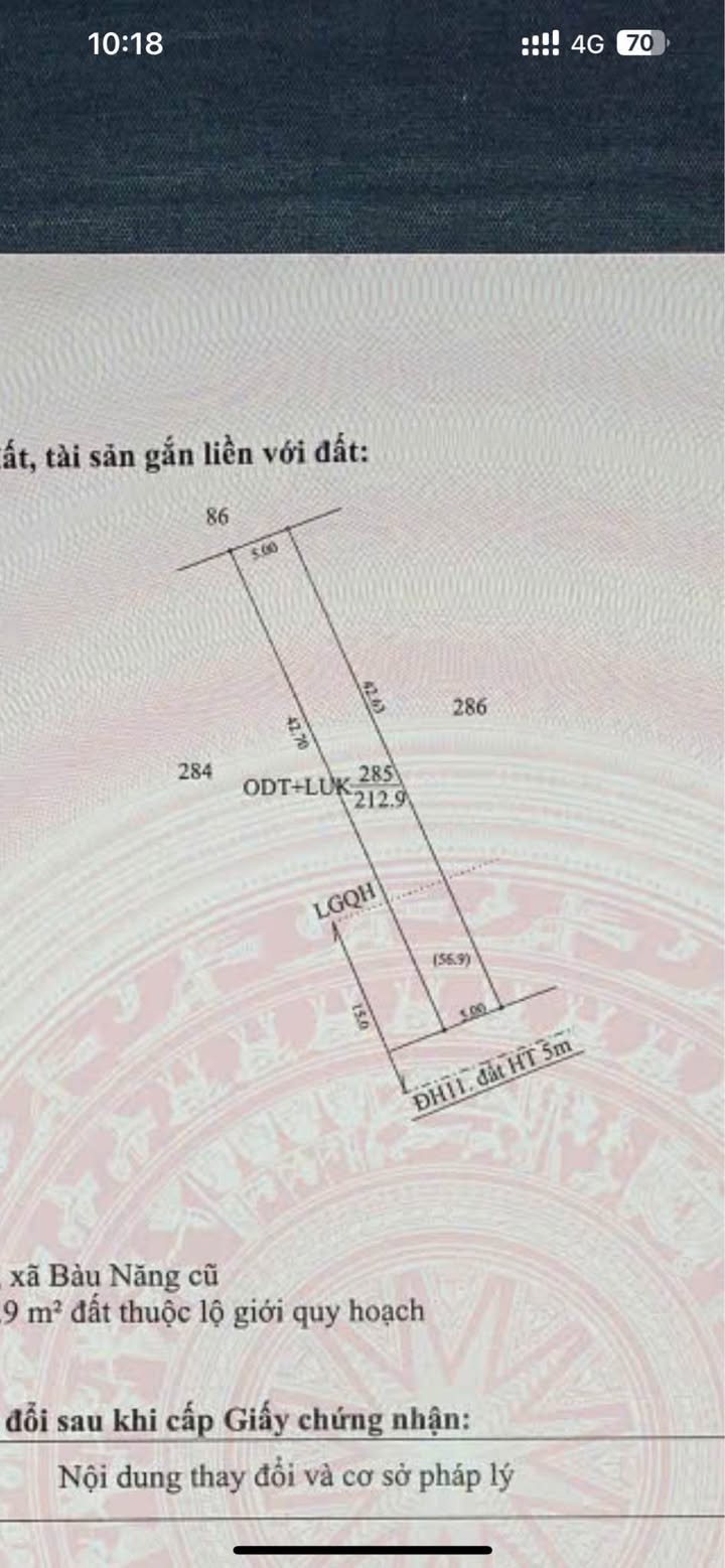 Đất thổ cư Ninh Thạnh, Tây Ninh 210m² giá 300 triệu - Sổ đỏ chính chủ
