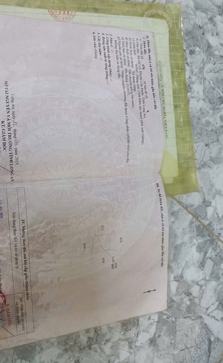 Đất lúa 969m² tại xã Mỹ Lệ, Cần Đước - Giá chỉ 820 triệu, chính chủ bán gấp!