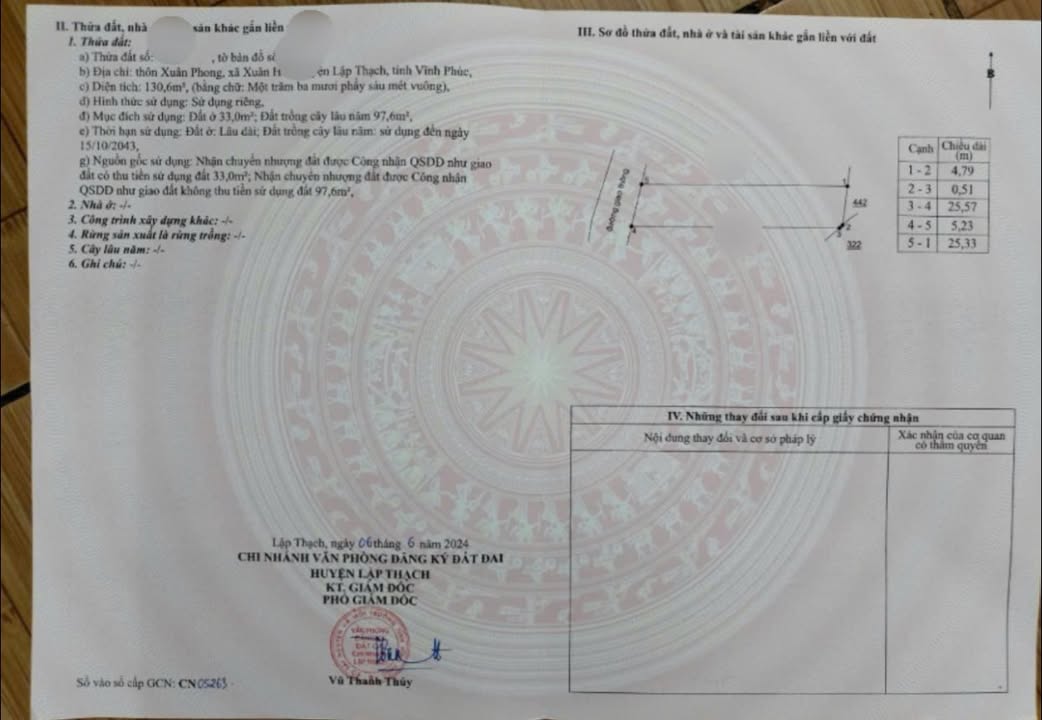 Đất thổ cư Thôn Xuân Phong 130,6m² giá thỏa thuận - Cơ hội đầu tư hấp dẫn!