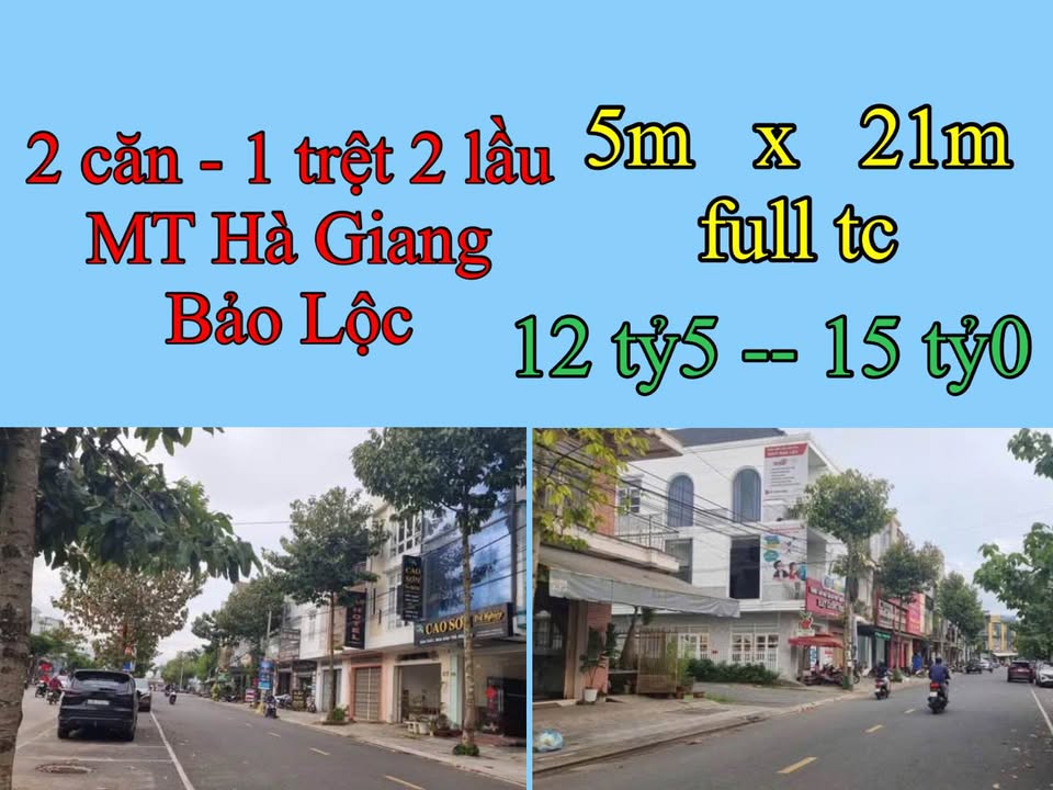 Nhà Bán Mặt Tiền Đường Hà Giang, Bảo Lộc 105m² Giá 13.75 Tỷ - Kinh Doanh Đắc Địa
