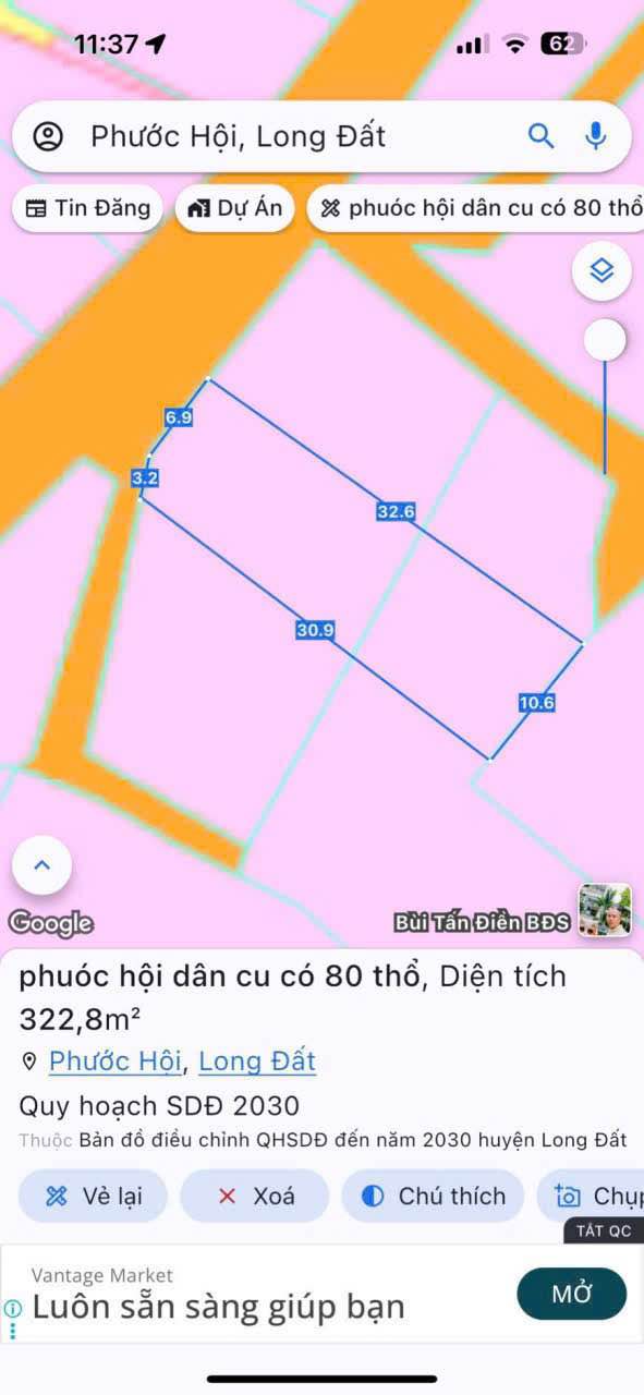Đất nền Phước Hội, Đất Đỏ 320m² giá 2 tỷ - Đầu tư nghỉ dưỡng lý tưởng!