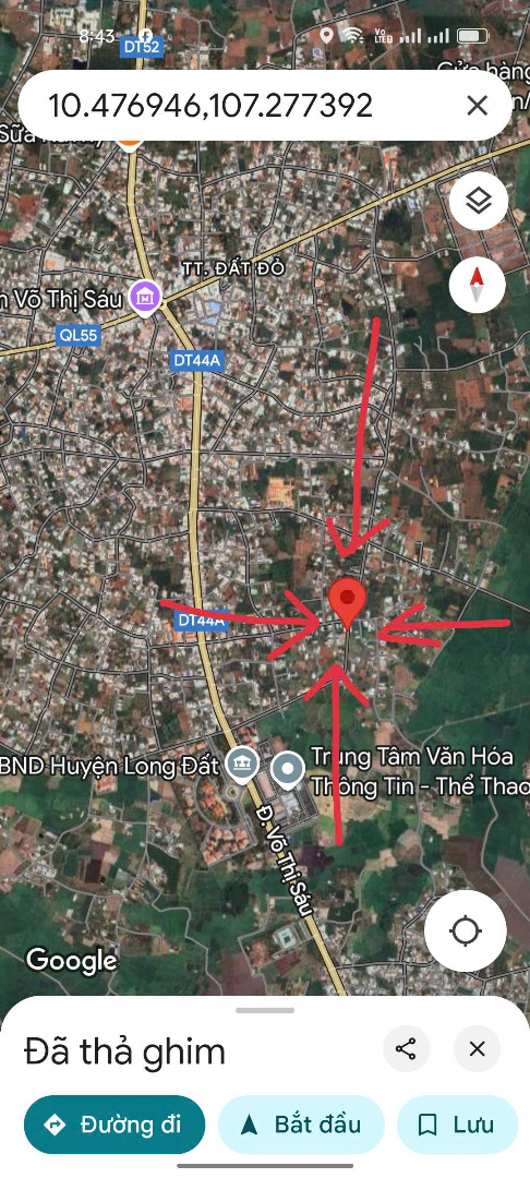 Đất nền mặt tiền đường Lê Duẩn, Đất Đỏ, 224m² giá 3.3 tỷ - Cơ hội vàng cho đầu tư!