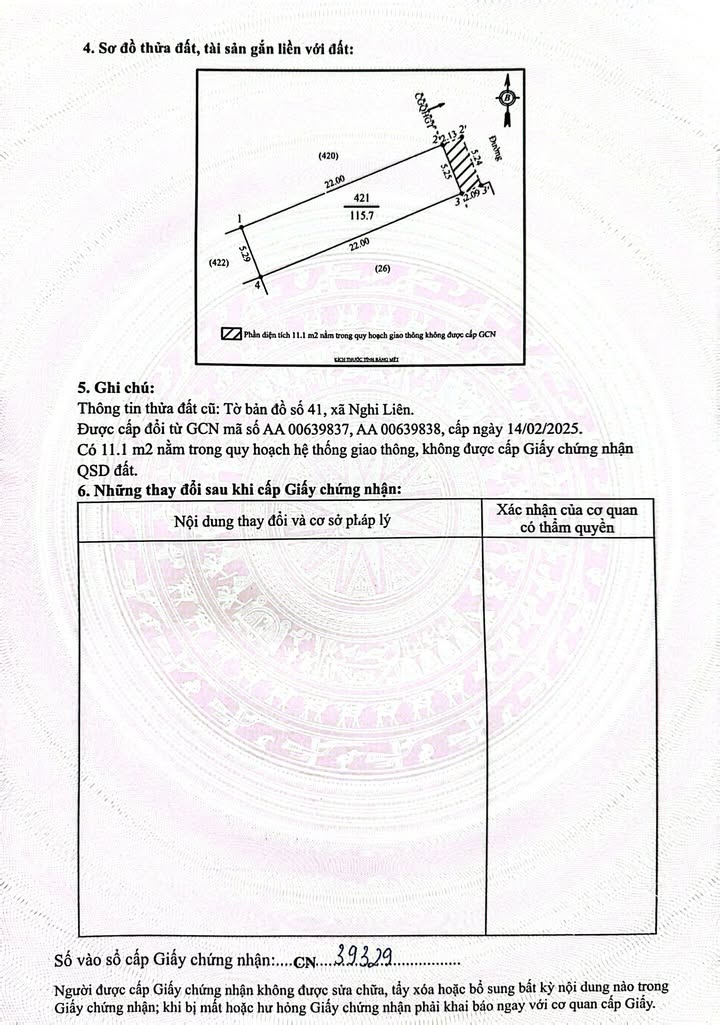 Đất mặt đường Hoàng Hanh Nghi Liên 115.7m² giá 3 tỷ - Vị trí đẹp, đầu tư sinh lời!