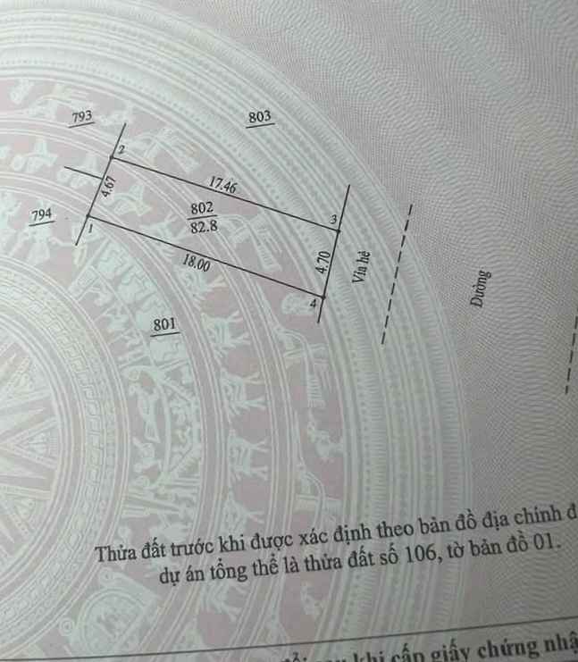 Đất dịch vụ Di Trạch, Hoài Đức, Hà Nội 82.8m² - Vị trí đẹp, đầu tư sinh lời!