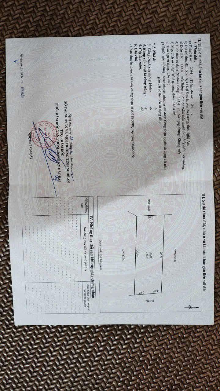 Đất thổ cư 143m² tại xã Đại Sơn - Giá chỉ 500 triệu, sổ hồng trao tay!