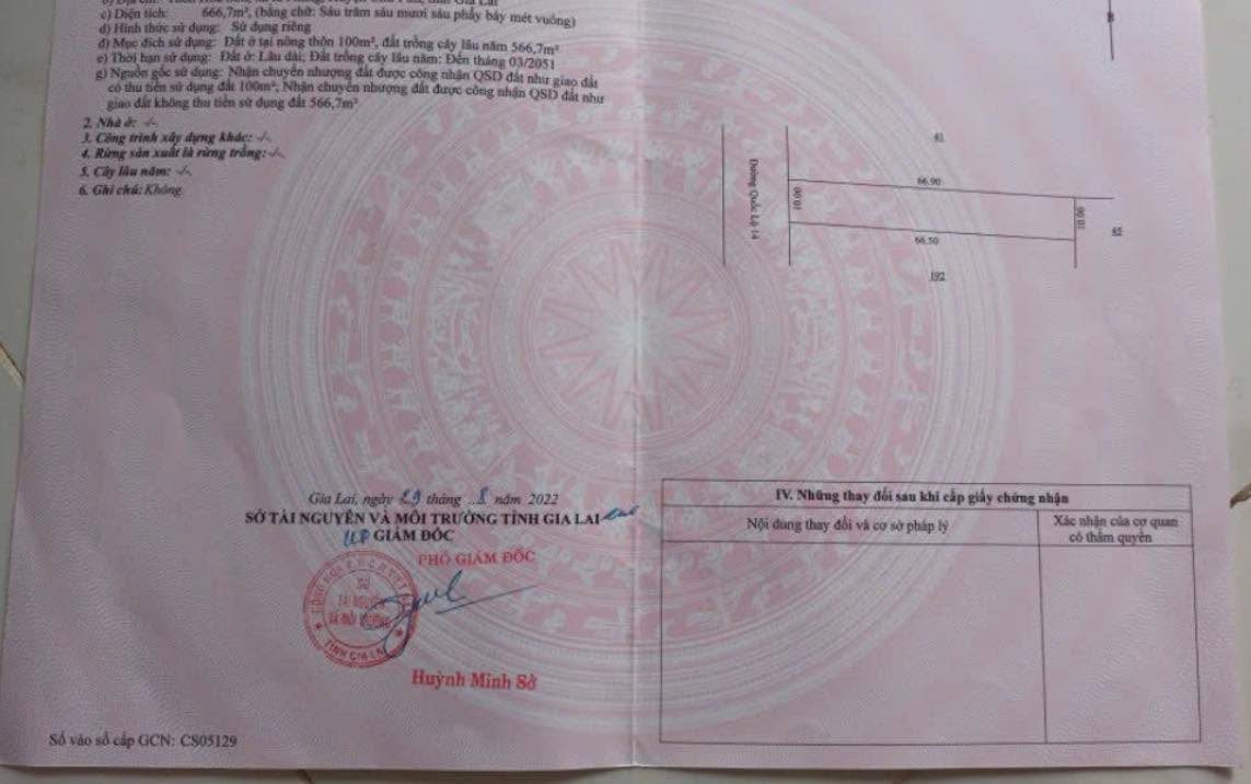 Đất nền Chư Pưh Gia Lai 6600m² giá 8.5 tỷ - Cơ hội đầu tư hấp dẫn!