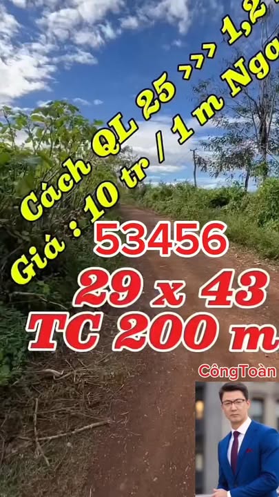 Lô đất xã Ia Hrú, Chư Pưh, Gia Lai 1247m² - Giá chỉ 10 triệu/1m² - Cơ hội đầu tư hấp dẫn!