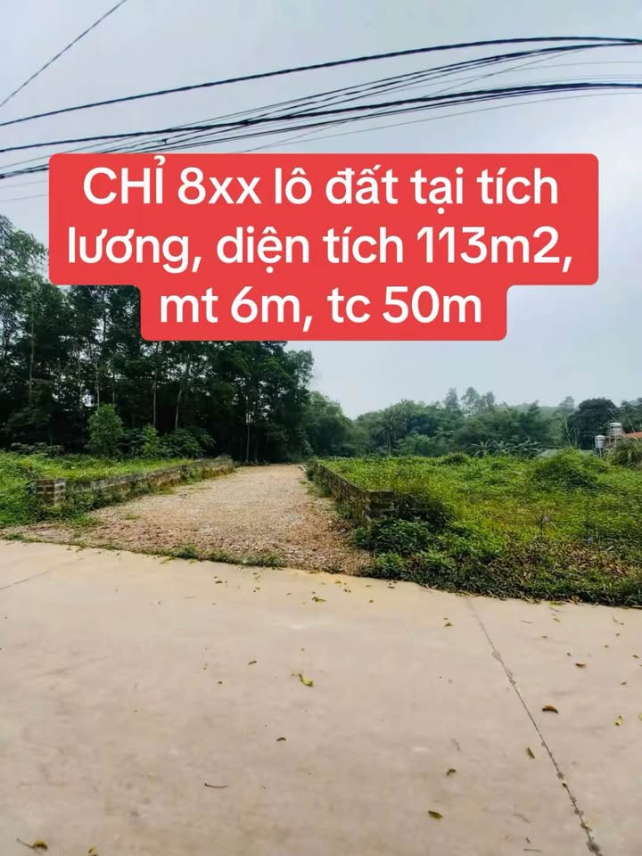 Đất thổ cư Tích Lương Thái Nguyên 113.5m² giá chỉ 800 triệu - Cơ hội đầu tư hiếm có!