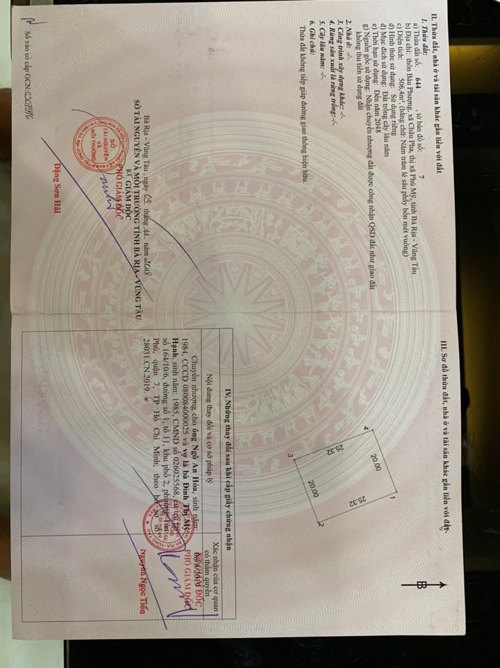 Đất nền 2 mặt tiền Châu Pha 500m² giá 1 tỷ - Đầu tư sinh lời lý tưởng!