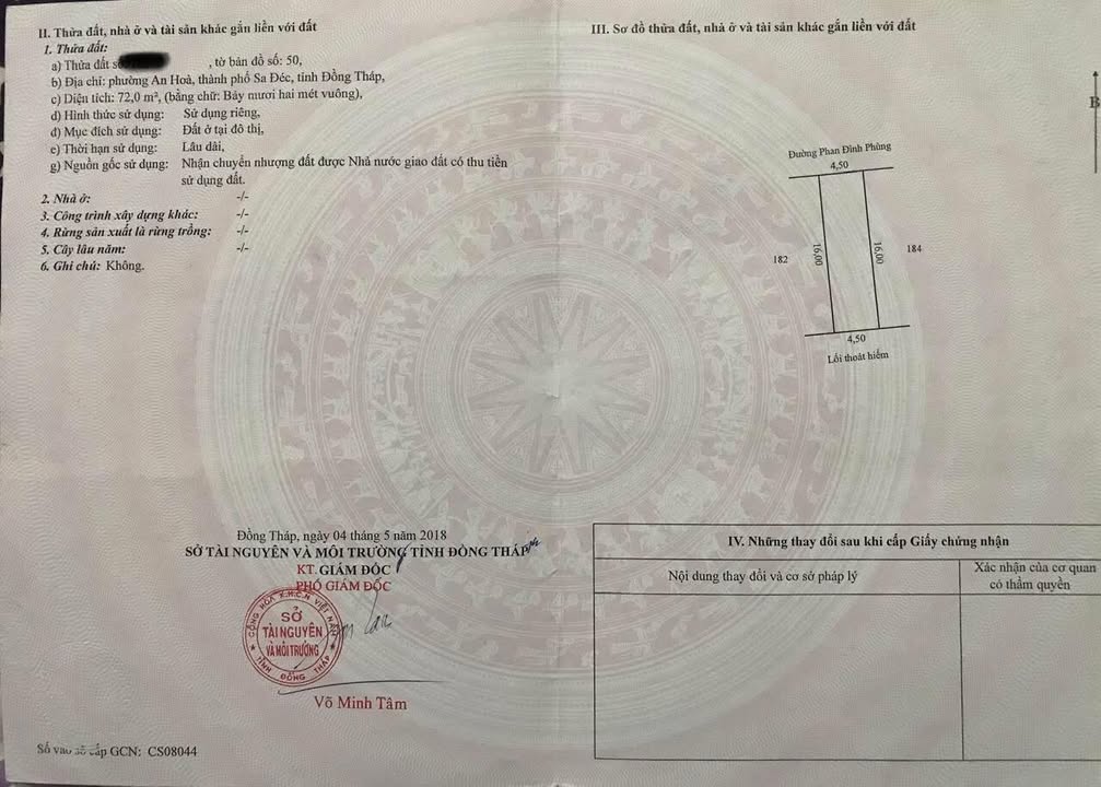 Đất nền 72m² tại đường Phan Đình Phùng, phường An Hoà - Đầu tư sinh lời ngay!