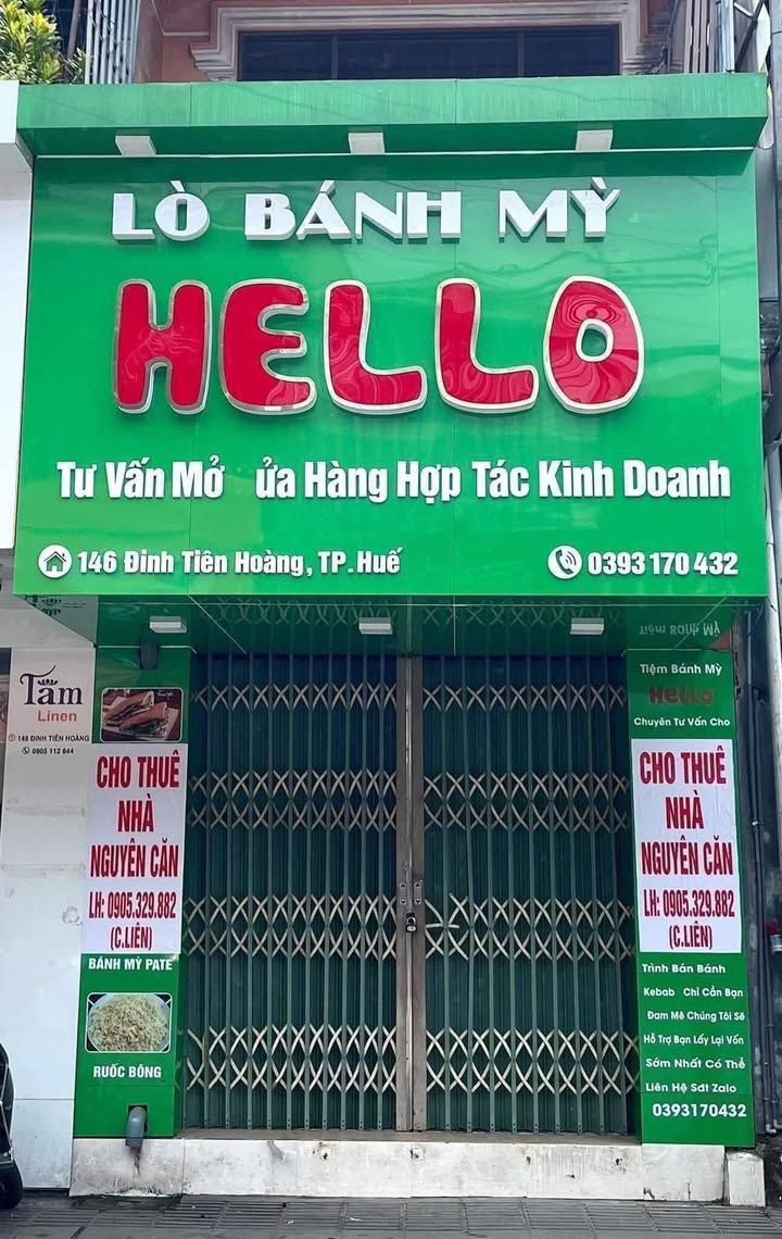 Cho thuê nhà nguyên căn 146 Đinh Tiên Hoàng, Huế 48m² - Vị trí đẹp, kinh doanh sầm uất!