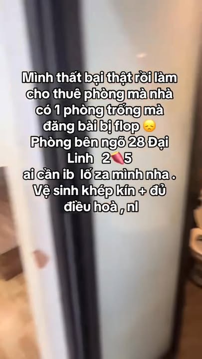 Phòng cho thuê tại đường Đại Linh, Trung Văn - Chỉ 2.6 triệu/tháng!