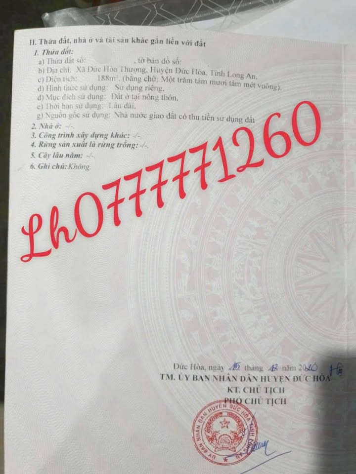 Nhà cấp 4 tại Đức Hòa, Long An - Diện tích 184m², giá 1.9 tỷ - Đầu tư sinh lời ổn định!