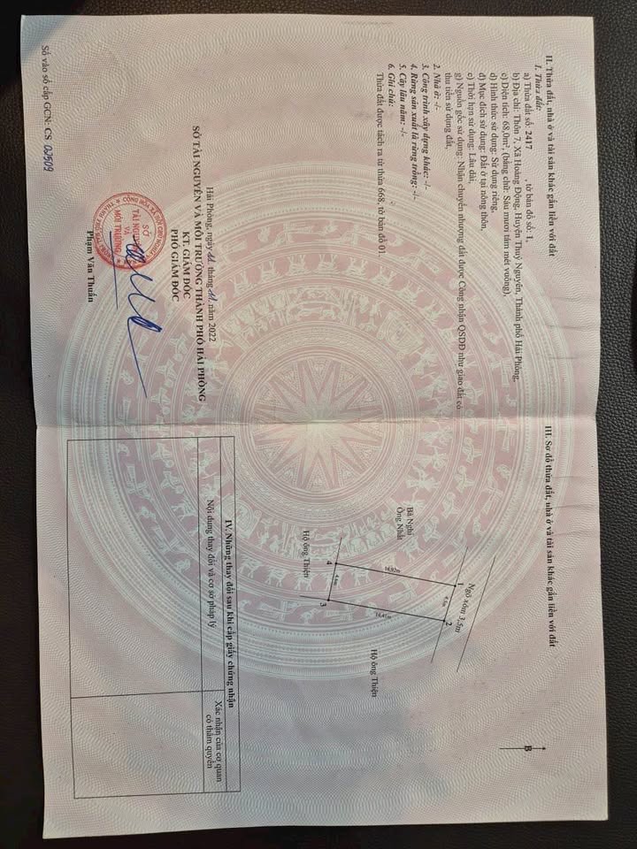 Đất nền mặt đường trải nhựa Hoàng Động, Thủy Nguyên 68m² giá chỉ 2 tỷ - Cơ hội đầu tư hấp dẫn!