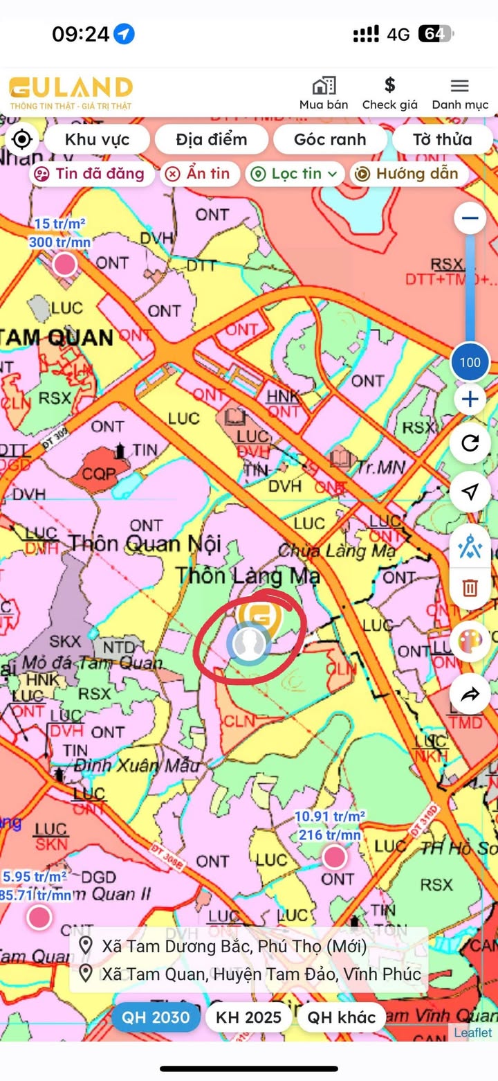 Đất nền thổ cư Làng Mạ - Tam Quan, 100m² giá chỉ 800 triệu - Lưng tựa núi, view thoáng