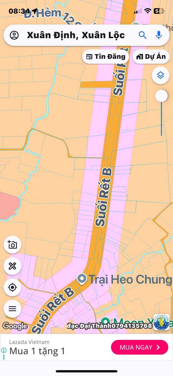 Đất nền Xuân Định, Đồng Nai 3600m² - Mặt tiền đường 20m, giá thỏa thuận!