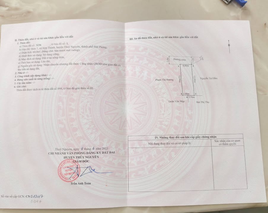 Đất nền Hợp Thành, Thủy Nguyên 60m² giá 780 triệu - Pháp lý rõ ràng, không lỗi phong thủy!