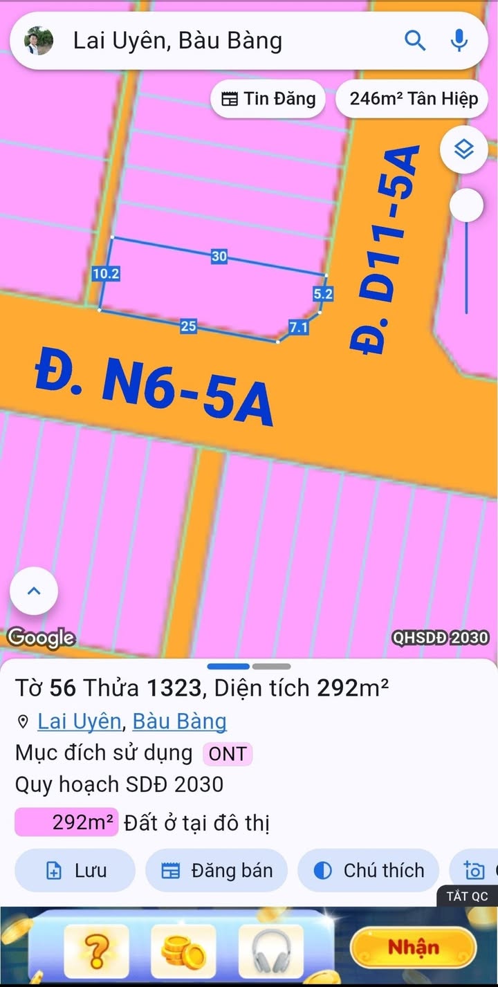 Đất nền lô góc D11 Bàu Bàng 300m² - Đầu tư sinh lời ngay!