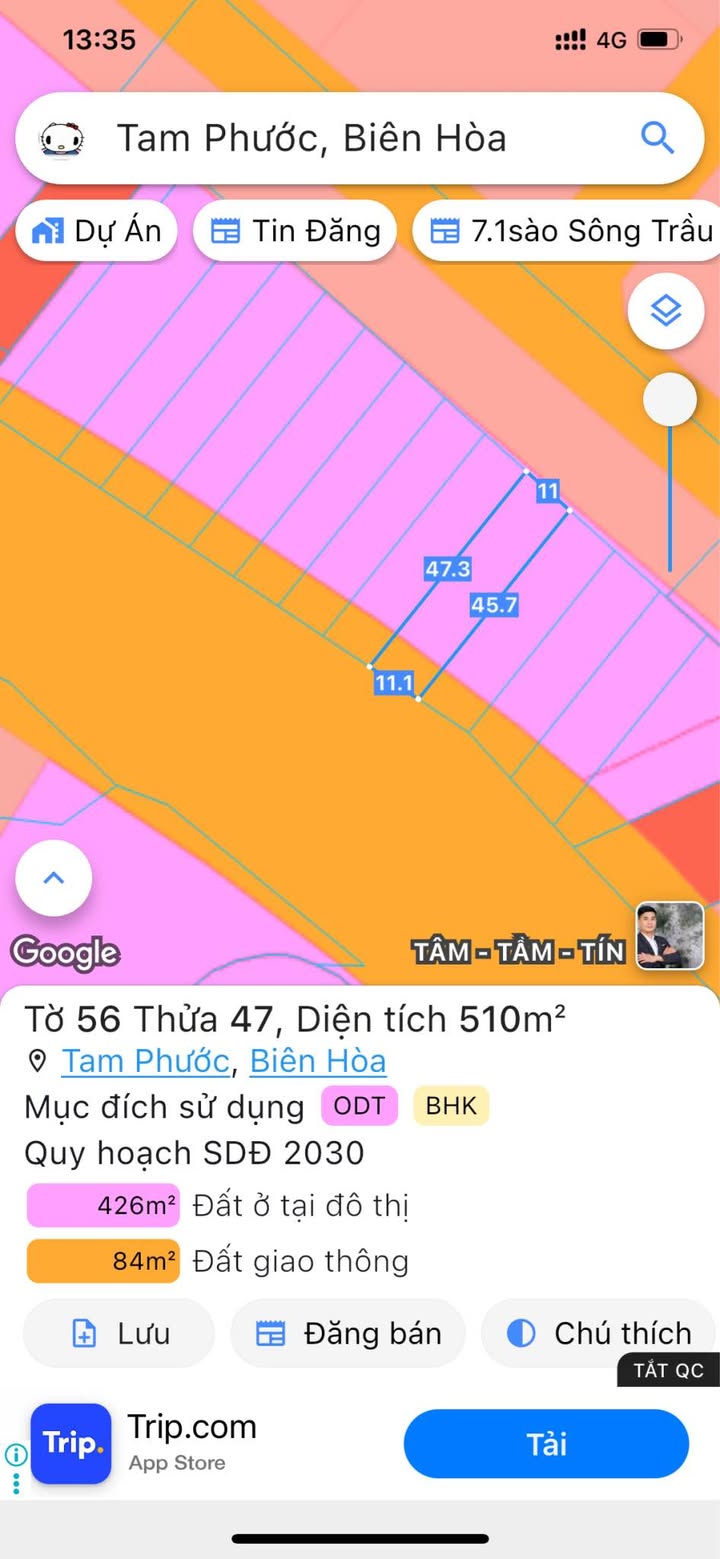 Đất liền kề mặt tiền Quốc lộ 51, Tam Phước, 1008m² - Đầu tư sinh lời ngay!