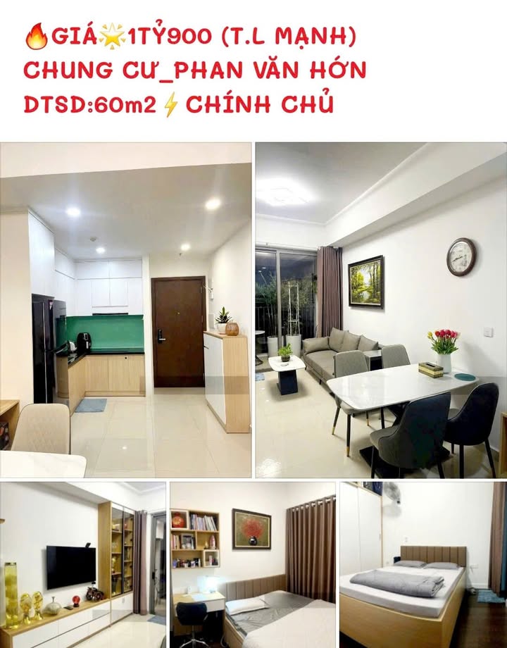 Chung cư Phan Văn Hớn quận 12 60m² giá 1.9 tỷ - Chính chủ bán gấp!