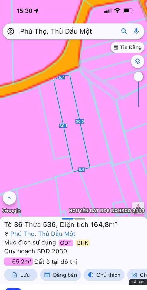 Đất thổ cư 165m² Lê Hồng Phong, Thủ Dầu Một chỉ 2 tỷ - Đường bê tông 5m thông thoáng!