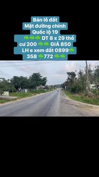 Đất nền xã Song An, An Khê, 232m² giá 850 triệu - Đầu tư sinh lời ngay!