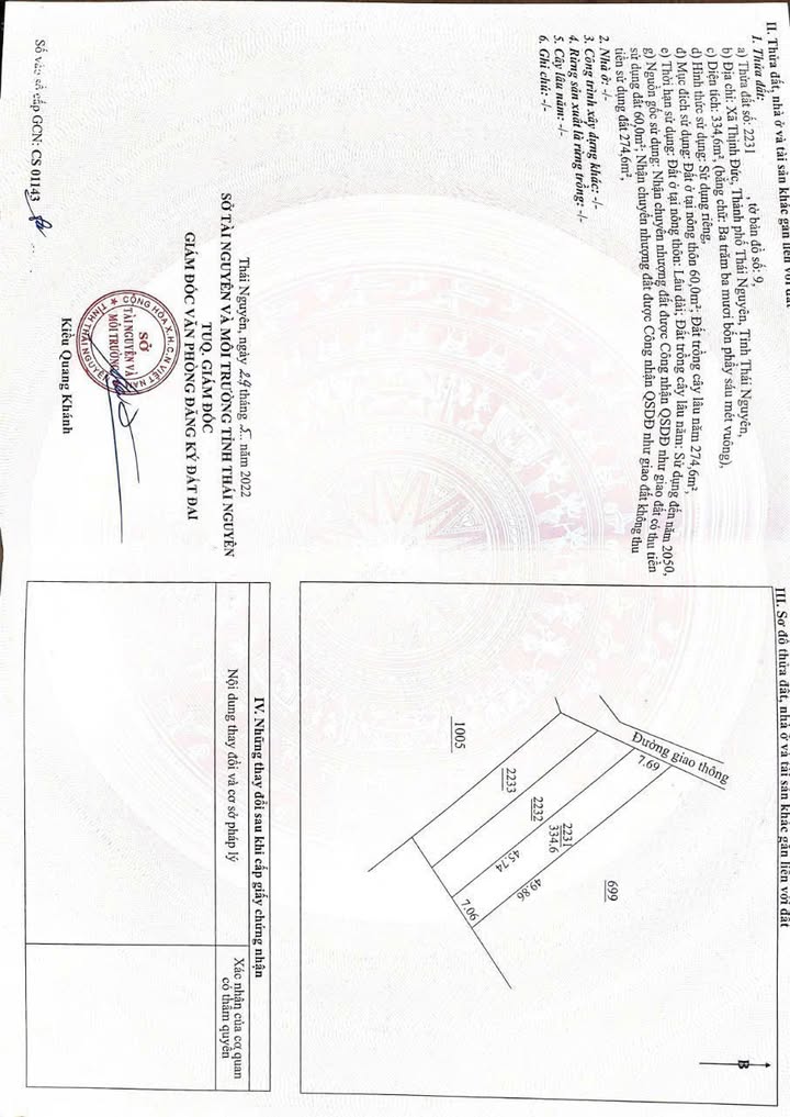 Đất nền Tân Cương Thái Nguyên 334m² - Tiềm năng sinh lời cao!